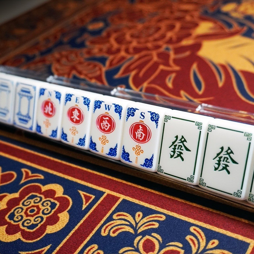 Blue Diamond Mahjong Tiles  (32X23X15mm)