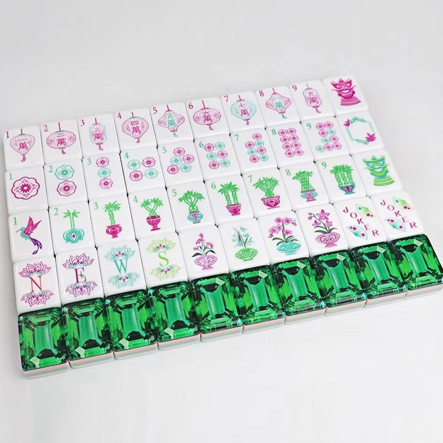 Green  mahjong tiles mahjong tiles Mahjong Acrylic Oh my Mahjong Tiles
