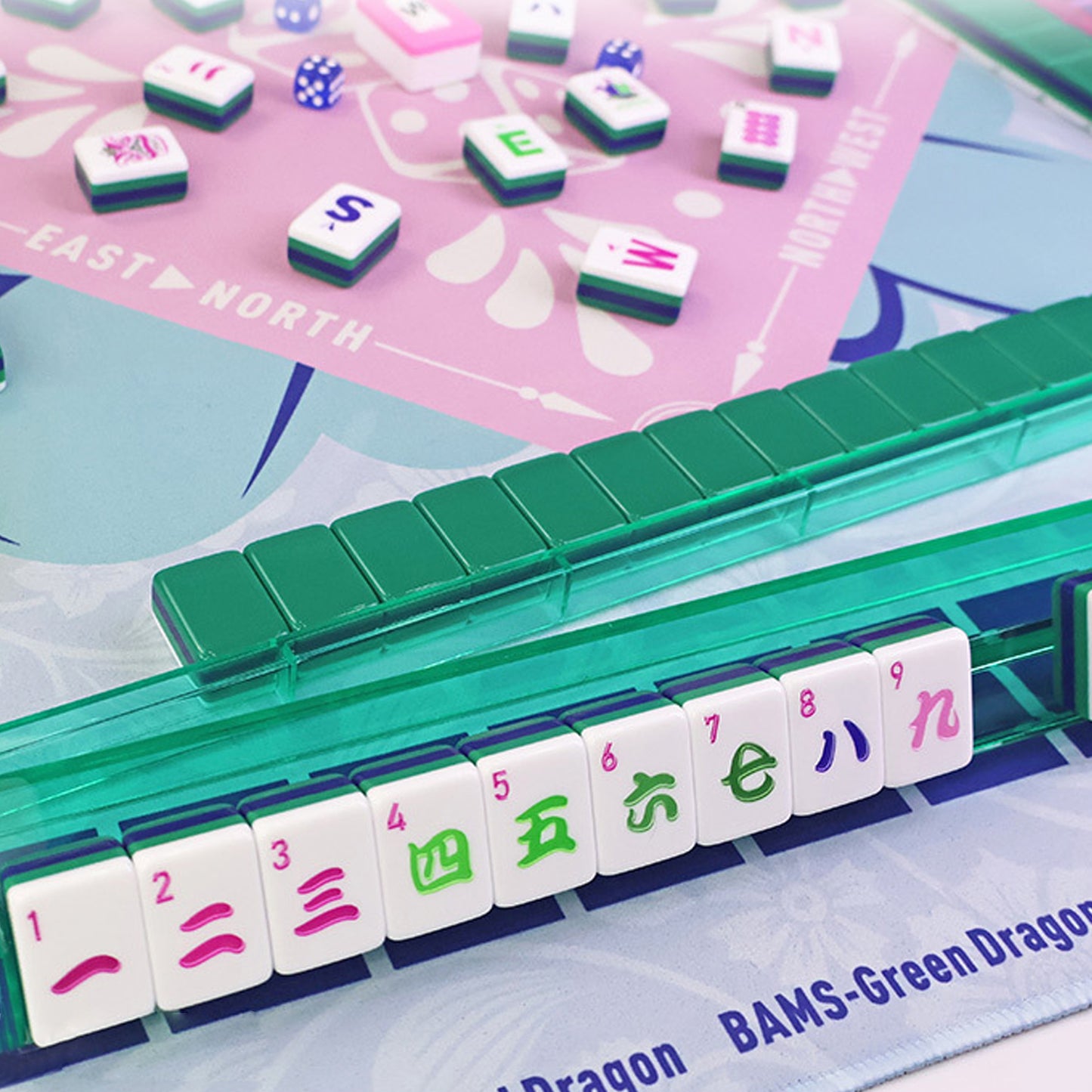 Green Mahjong Tile  Four-Layer Mahjong Acrylic Mahjong Tiles oh my mahjong tiles