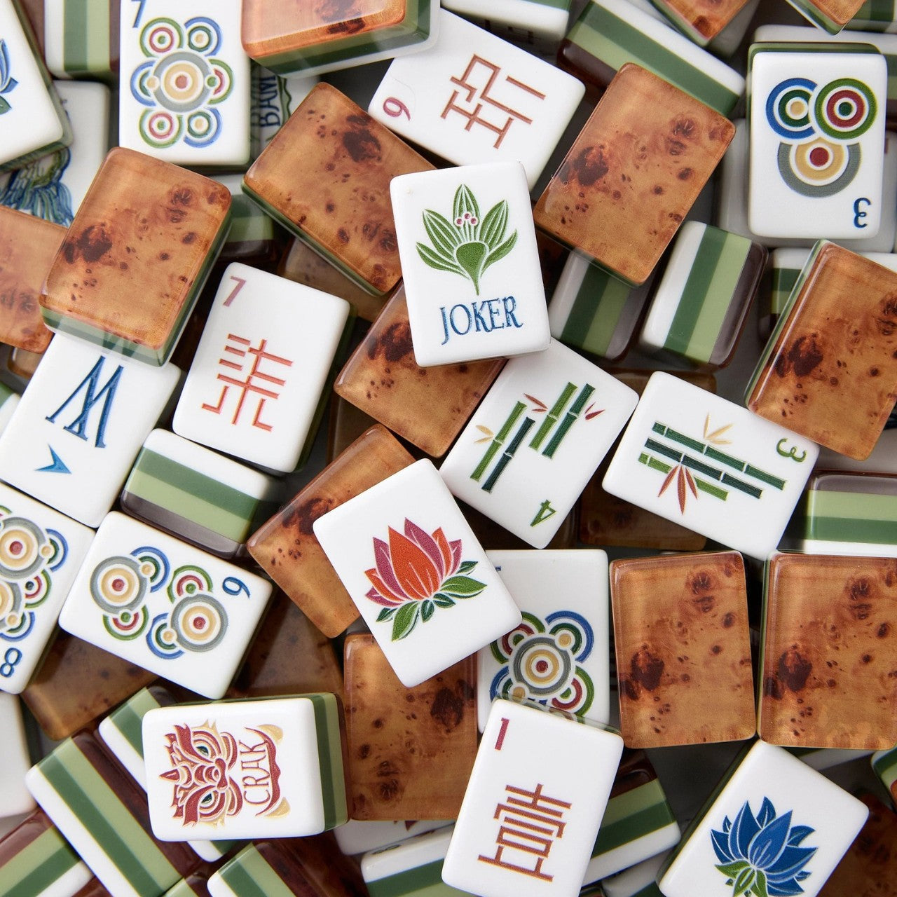 Wooden Acrylic Mahjong Tiles  (31.5*23*16mm)