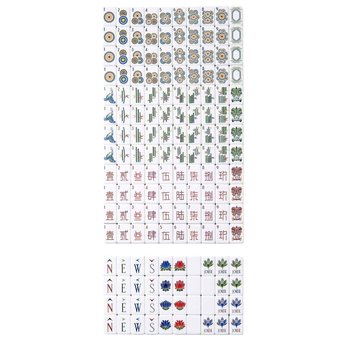 Wooden Acrylic Mahjong Tiles  (31.5*23*16mm)