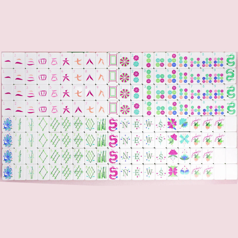 American-style Hand-pulled Hot Pink Mahjong