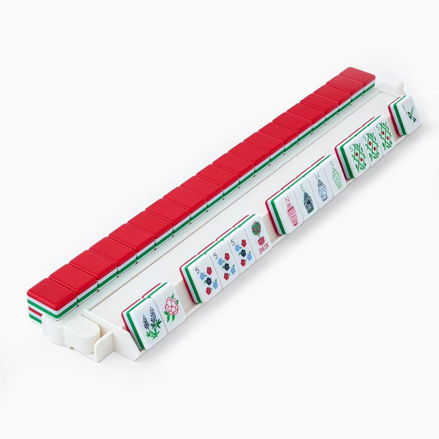 Red  Mahjong Tile Set Custom Color Four-Layer Mahjong Acrylic Mahjong Tiles