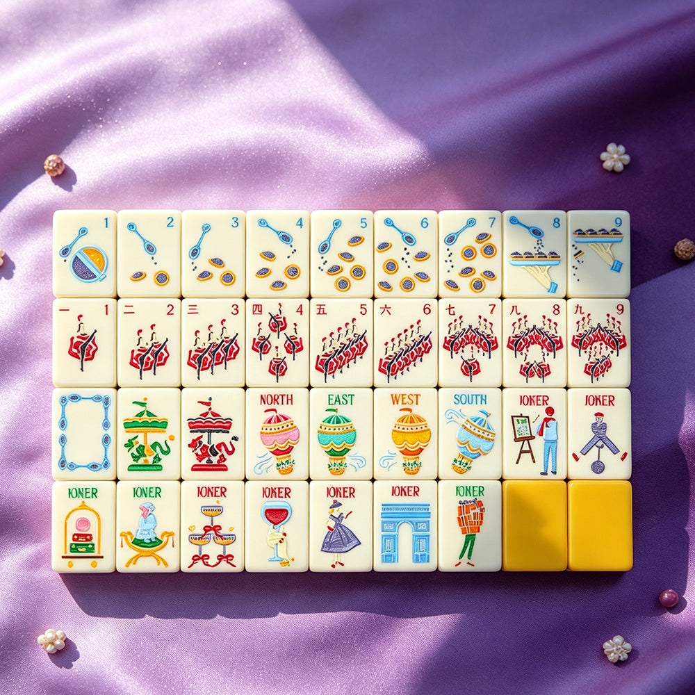 Yellow Paris Mahjong Tiles  (38*25*12mm)