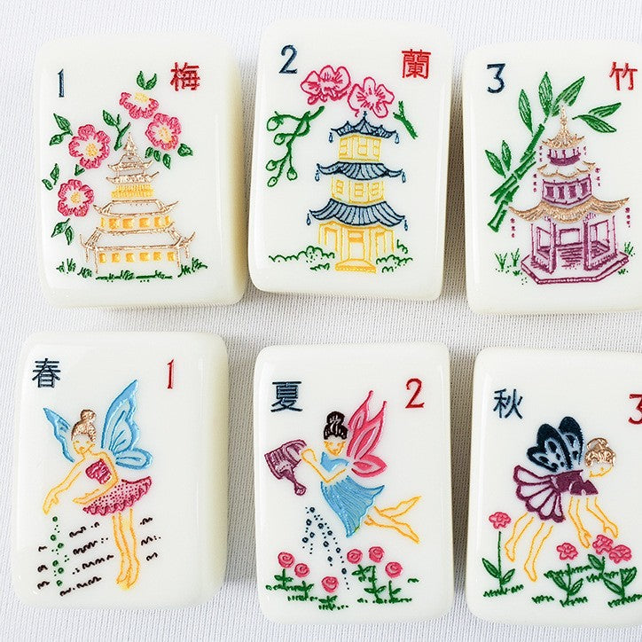Cream Nature Mahjong Tiles  (38X25X18mm)