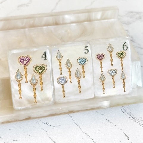 Pearls Mahjong Tile  Four-Layer Mahjong Acrylic Mahjong Tiles