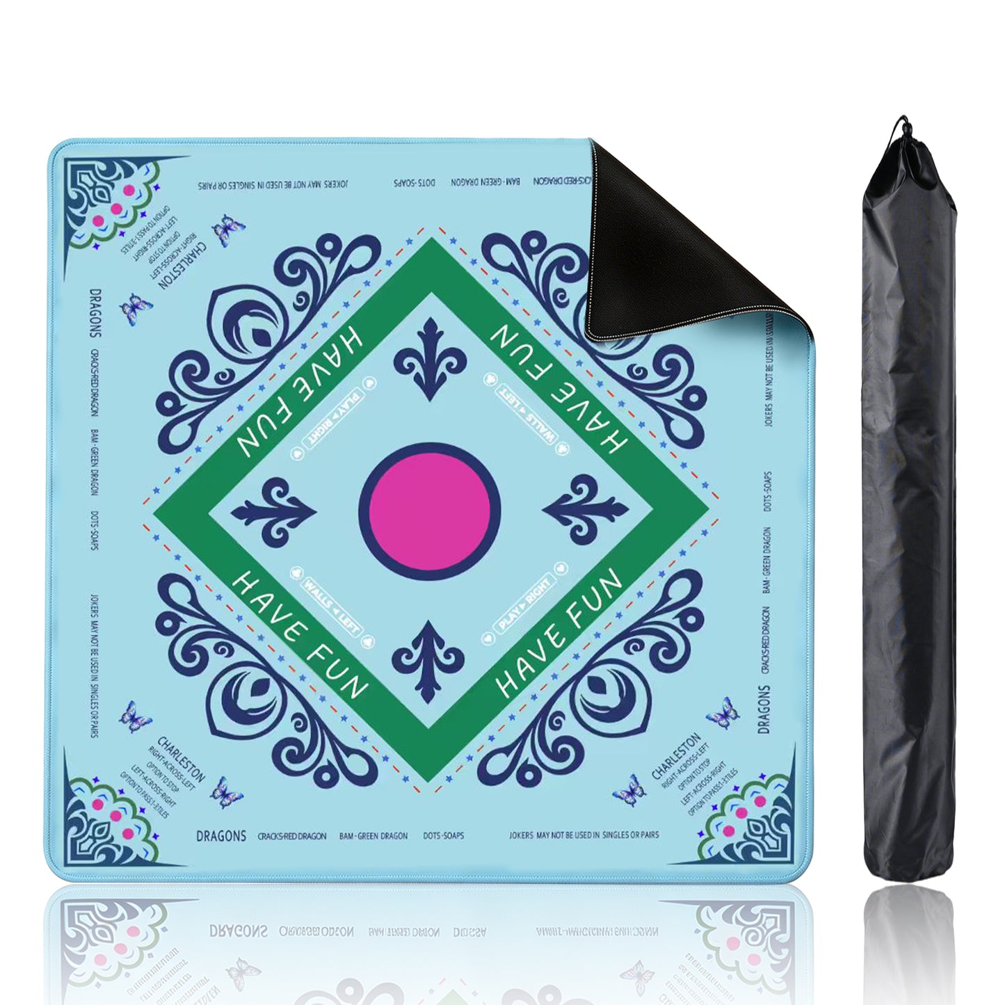 Mint blue Mahjong mat
