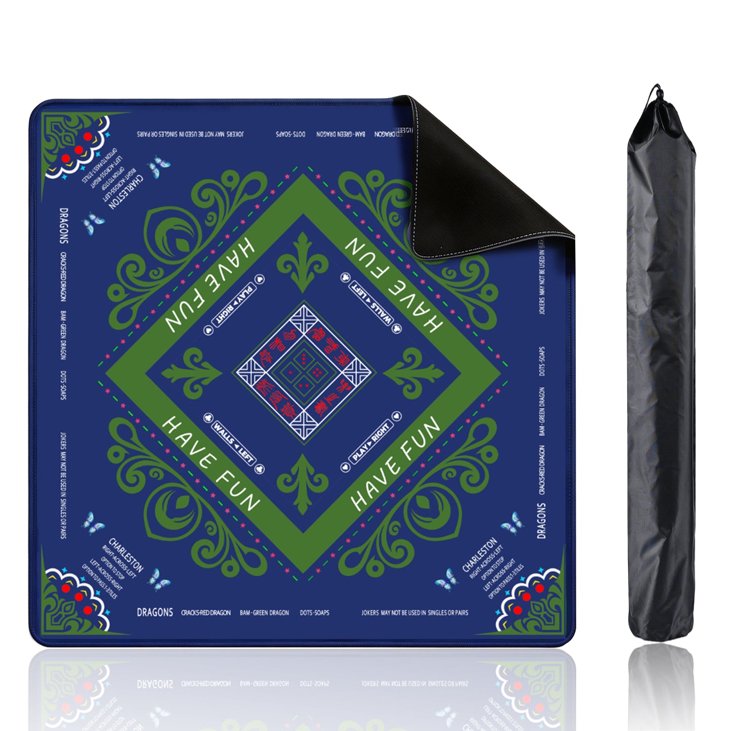 New navy blue Mahjong mat