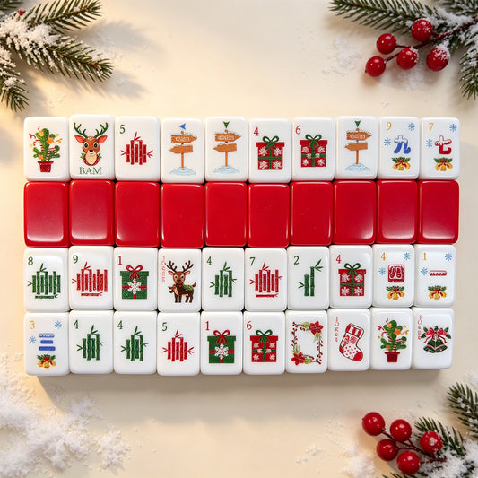 Holly Jolly Christmas Mahjong Tiles