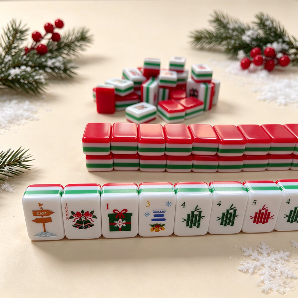 Holly Jolly Christmas Mahjong Tiles