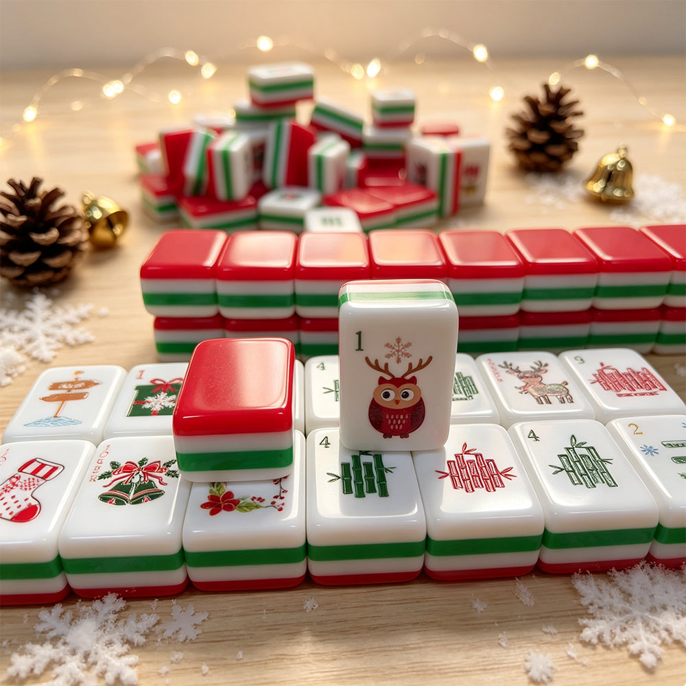 Holly Jolly Christmas Mahjong Tiles