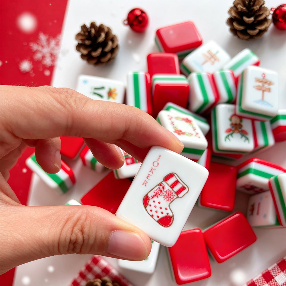 Holly Jolly Christmas Mahjong Tiles