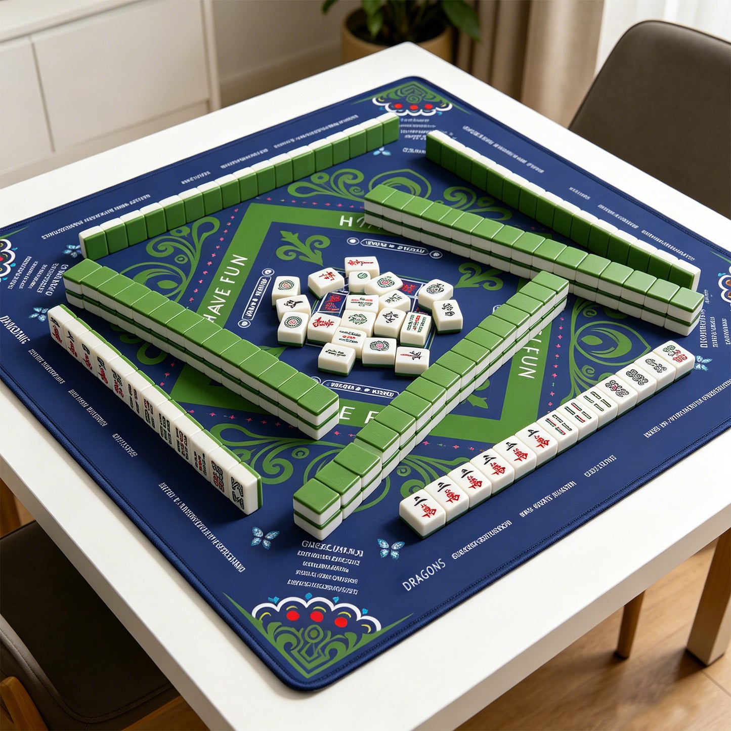 New navy blue Mahjong mat